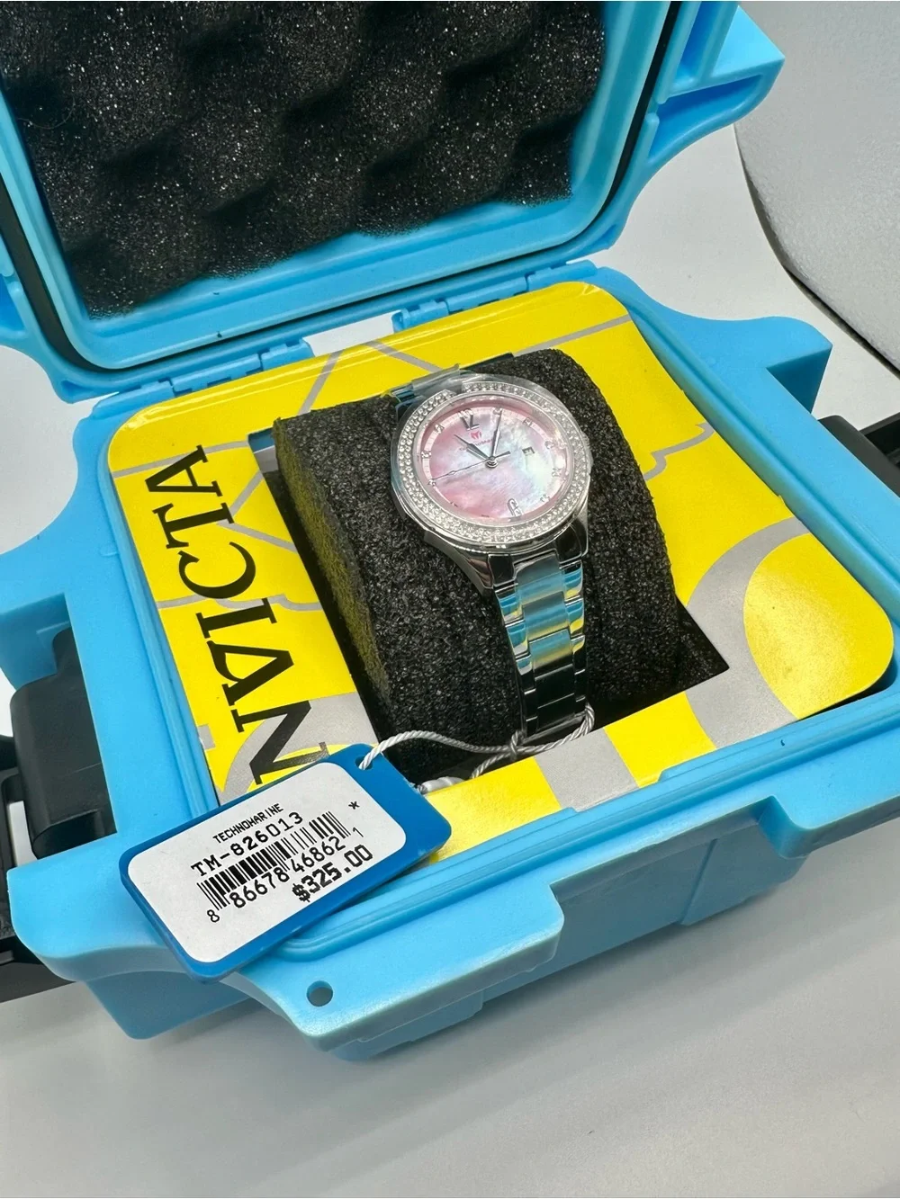 NEW Technomarine Luna Tides Steel Watch Pink Mother of Pearl Dial 33mm TM-826013